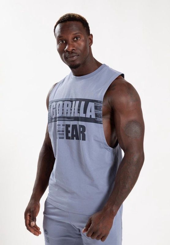 Gorilla Wear - Lopez Drop Armhole Tank Top - Stonewash Blauw