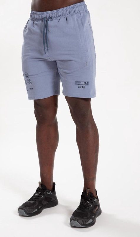 Gorilla Wear - Lopez Shorts - Stonewash Blauw - Biologisch Katoen - Regular Fit