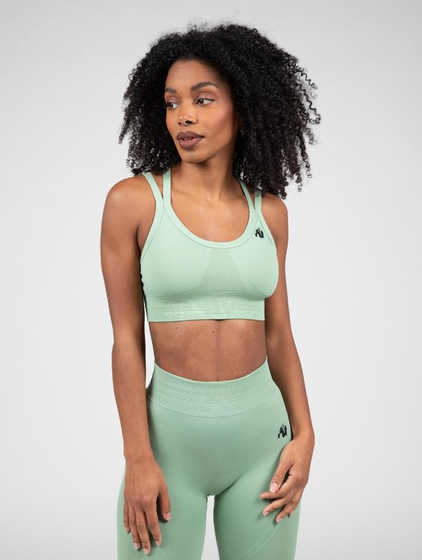 Gorilla Wear Whitney Seamless Sportbeha - Groen - Sportbeha