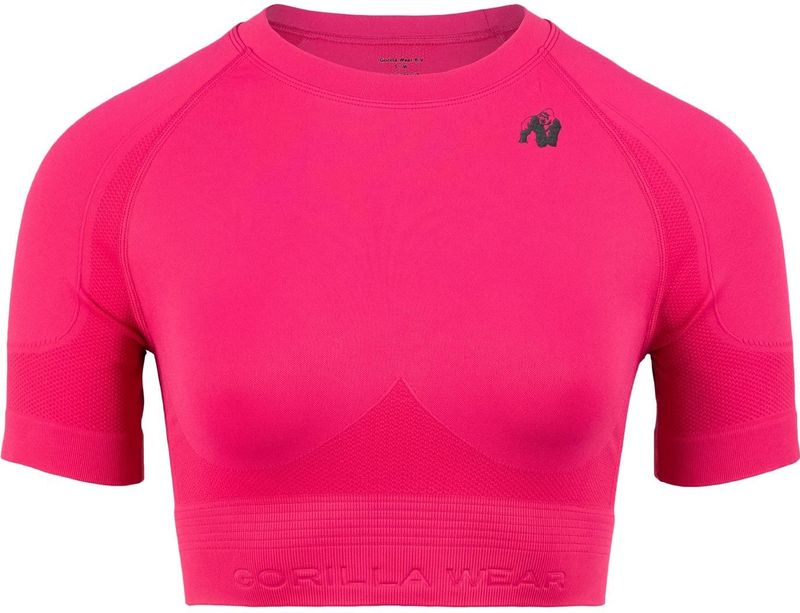 Gorilla Wear - Whitney - Crop Top - Zwart - Ademend - Vochtregulerend