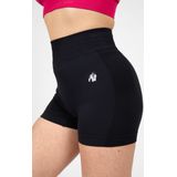 Gorilla Wear - Whitney Seamless Shorts - Zwart - Stretchmateriaal - Vochtregulerend
