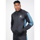 Gorilla Wear - Devon - Trainingsjas - Grijs/Blauw - Getextureerde Stof