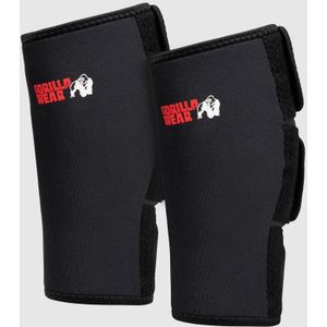 Gorilla Wear - Kuitbeschermers - Zwart - Compressiestof - Verstelbaar per Paar