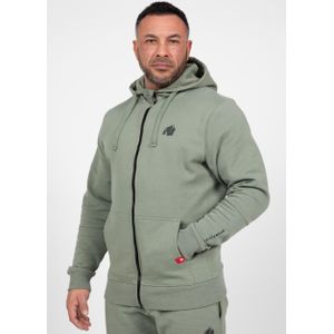 Gorilla Wear Leon Zipped Hoodie - Sweatvest - Groen - L