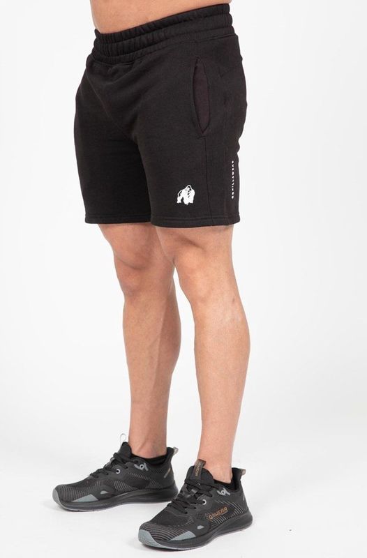 Gorilla Wear - Leon Sweat Shorts - Korte Trainingsbroek - Zwart - Biologisch Katoen en Gerecycled Polyester