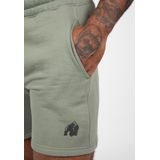 Gorilla Wear - Leon Sweat Shorts - Korte Trainingsbroek Groen - Relaxed Fit