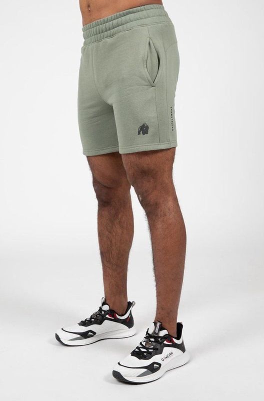 Gorilla Wear - Leon Sweat Shorts - Korte Trainingsbroek Groen - Relaxed Fit