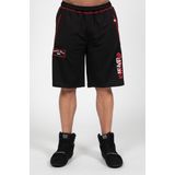 Gorilla Wear - Marlow - Korte Broeken - Zwart/Rood - Ademend Mesh Materiaal