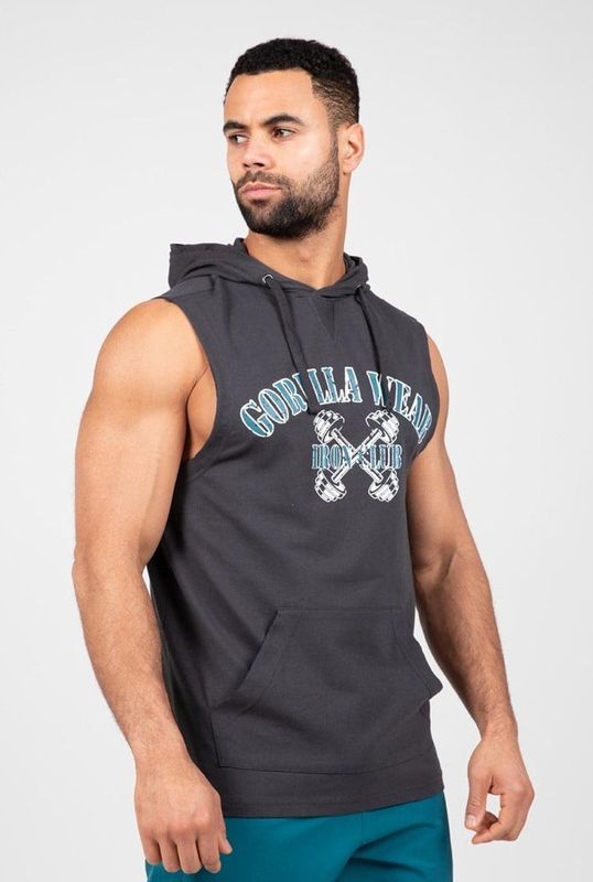 Gorilla Wear - Chico - Mouwloos T-shirt - Donkergrijs - Met Capuchon