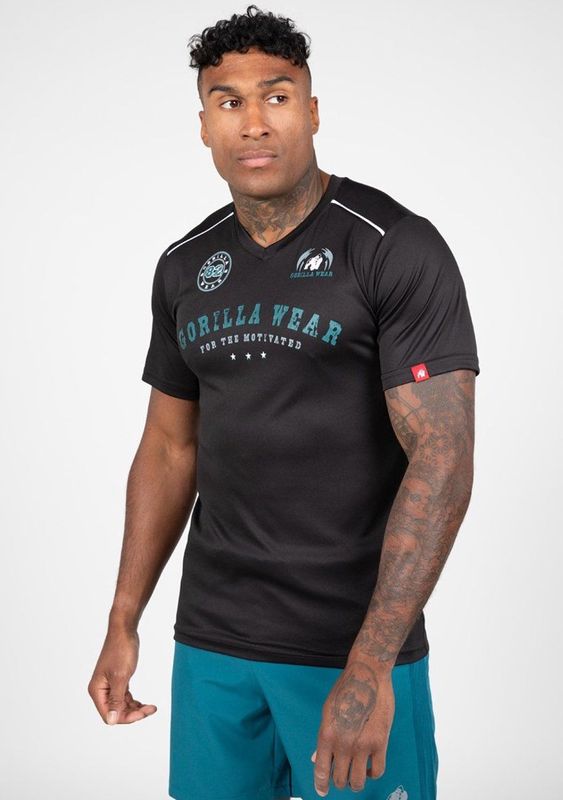 Gorilla Wear - Baltimore - T-shirt - Zwart - 100% Gerecycled Polyester