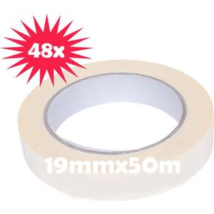48 stuks Masking tape 19mmx50m vd