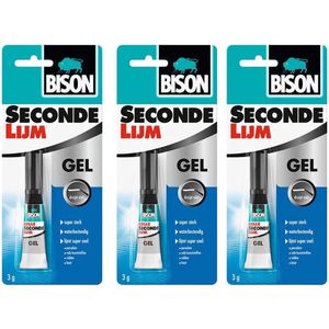 Bison Secondelijm gel 3gr 3 stuks - KD set