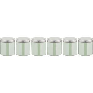 Scrubzout Dennen - 300 gram - Pot met aluminium deksel - set van 6 stuks - Hydraterende Lichaamsscrub