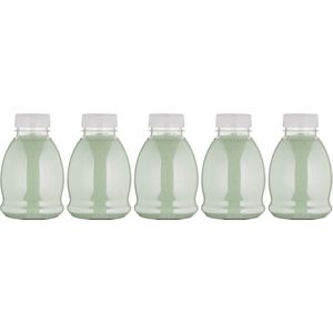 Scrubzout Dennen - 375 gram - Fles met transparante dop - Set van 5 stuks - Hydraterende Lichaamsscrub