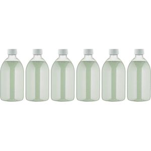 Scrubzout Dennen - 650 gram - Fles met witte dop - set van 6 stuks - Hydraterende Lichaamsscrub