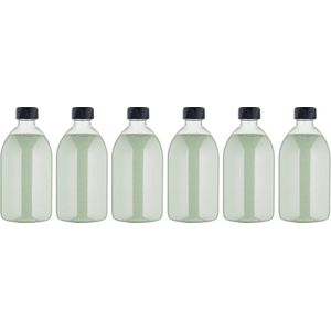 Scrubzout Dennen - 650 gram - Fles met zwarte dop - set van 6 stuks - Hydraterende Lichaamsscrub