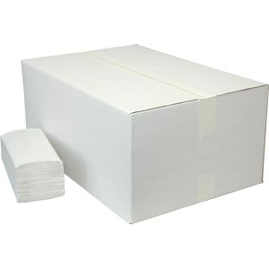 Standaard Z-Vouw Handdoekjes - naturel - 5000 vellen - 1 laags - natuurlijk recyclebaar