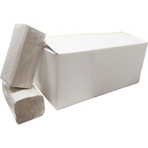 Standaard Z-Vouw Handdoekjes - natural - 5000 vellen - 1 laags - natuurlijk recyclebaar