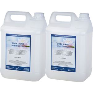 Body & Hair White Lotus - 5 Liter - set van 2 stuks - 2 in 1 voor lichaam en haar.