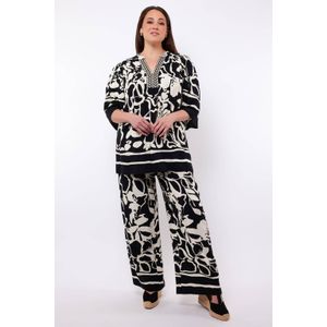 Exxcellent - Wide Leg High Waist Broek - Zwart