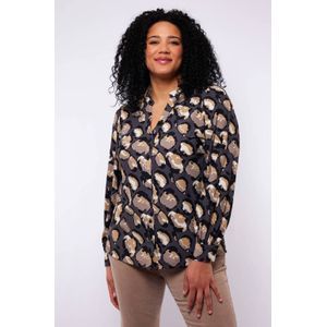 Exxcellent - Skye Blouse - Grijsblauw - Met Knoopsluiting
