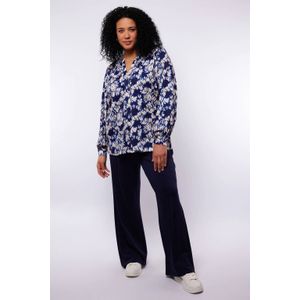 Exxcellent - Louisa - Flared Broek - Donkerblauw - Regular Waist