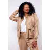 Exxcellent - Jasje - Beige - Dames - Klassieke Kraag - Lange Mouwen