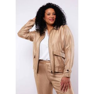 Exxcellent - Jasje - Beige - Dames - Klassieke Kraag - Lange Mouwen