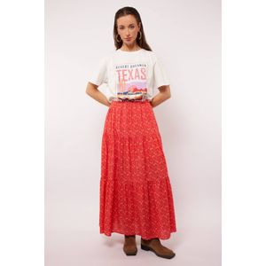 FLURESK - Maxi Rok - Koraalrood