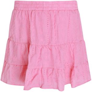 FLURESK - Athene - Korte Rok - Roze - Broderie en Ruches