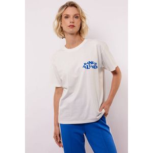 FLURESK - T-shirt - Wit - Katoen - Korte Mouwen