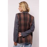 Florien - Grijze Blazer - Ruitprint - FLURESK