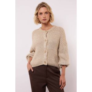 FLURESK - Kalista - Vest - Beige - Grof Gebreid
