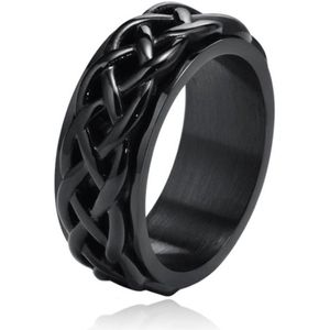 10 Colors 8mm Men's Stainless Steel Celtic Dragon Ring Inlay Red Green Black Carbon Fiber Ring Wedding Band Jewelry Size 6-13