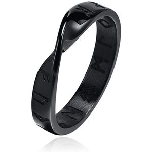 Mendes Nordic Heren Ring- Rune Script Black-21.5mm