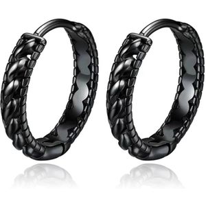 LGT JWLS Twisted Rope Oorringen - Zwart