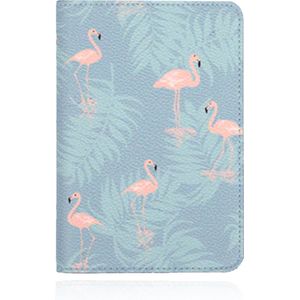 Paspoorthoes met extra opbergvakjes - PU Leer Flamingo