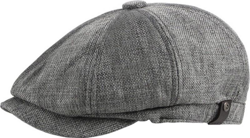 Vintage - Donkergrijze Baret - Katoen