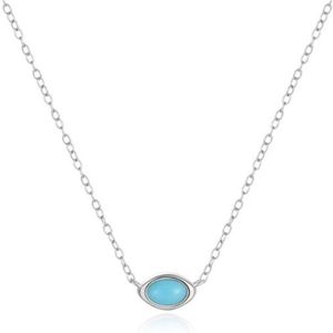 Elenza - Ketting - Zilver - Turkoois Oog - 925 Sterling Zilver