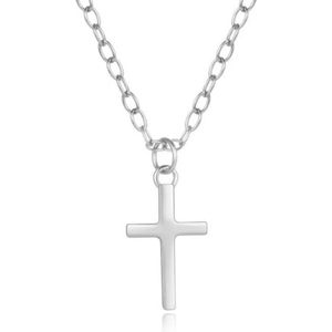 Elenza - Zilveren Ketting - Klassiek Kruis - 925 Sterling Zilver