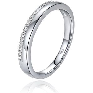 Elenza Sterling .925 Zilveren Klassieke Band met Zirkonia-15mm