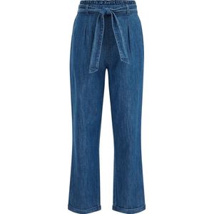 Blue Ridge - Meisjes denim paperbag broek - Tapered - Donkerblauw - Katoen - Maat: 92