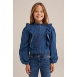 WE Fashion Meisjes denim blouse