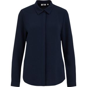 Blouse - Gerecycled Polyester - Regular Fit - Subtiele Structuur - Lange Mouwen