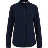 Blouse - Gerecycled Polyester - Regular Fit - Subtiele Structuur - Lange Mouwen