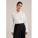 WE STUDIO - Gestreepte Blouse - Wit - Katoen - Lange Mouwen