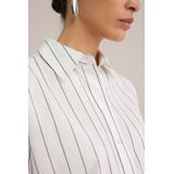 WE STUDIO - Gestreepte Blouse - Wit - Katoen - Lange Mouwen