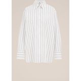 WE STUDIO - Gestreepte Blouse - Wit - Katoen - Lange Mouwen