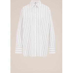 WE STUDIO - Gestreepte Blouse - Wit - Katoen - Lange Mouwen