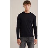 Fundamentals - Slim Fit Trui - Zwart - Merinowol